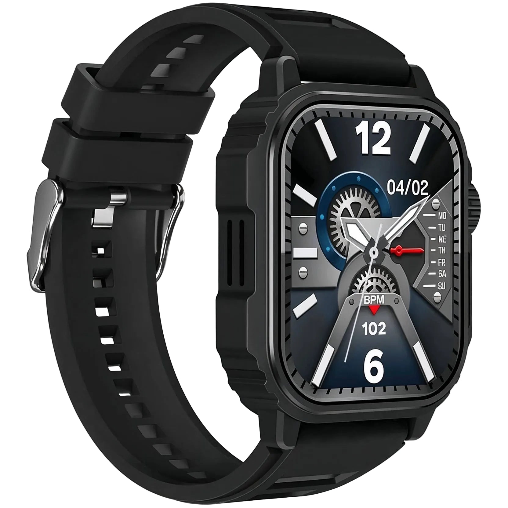 HEPU HP-G15 Tactical Smartwatch: 1.43" AMOLED Round Display, BT Calling & IP68 Military Rugged Design Acmora