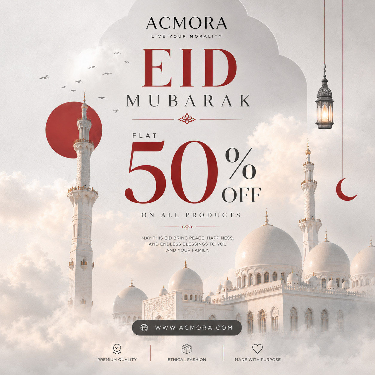 Acmora Eid Sale — 50% Off