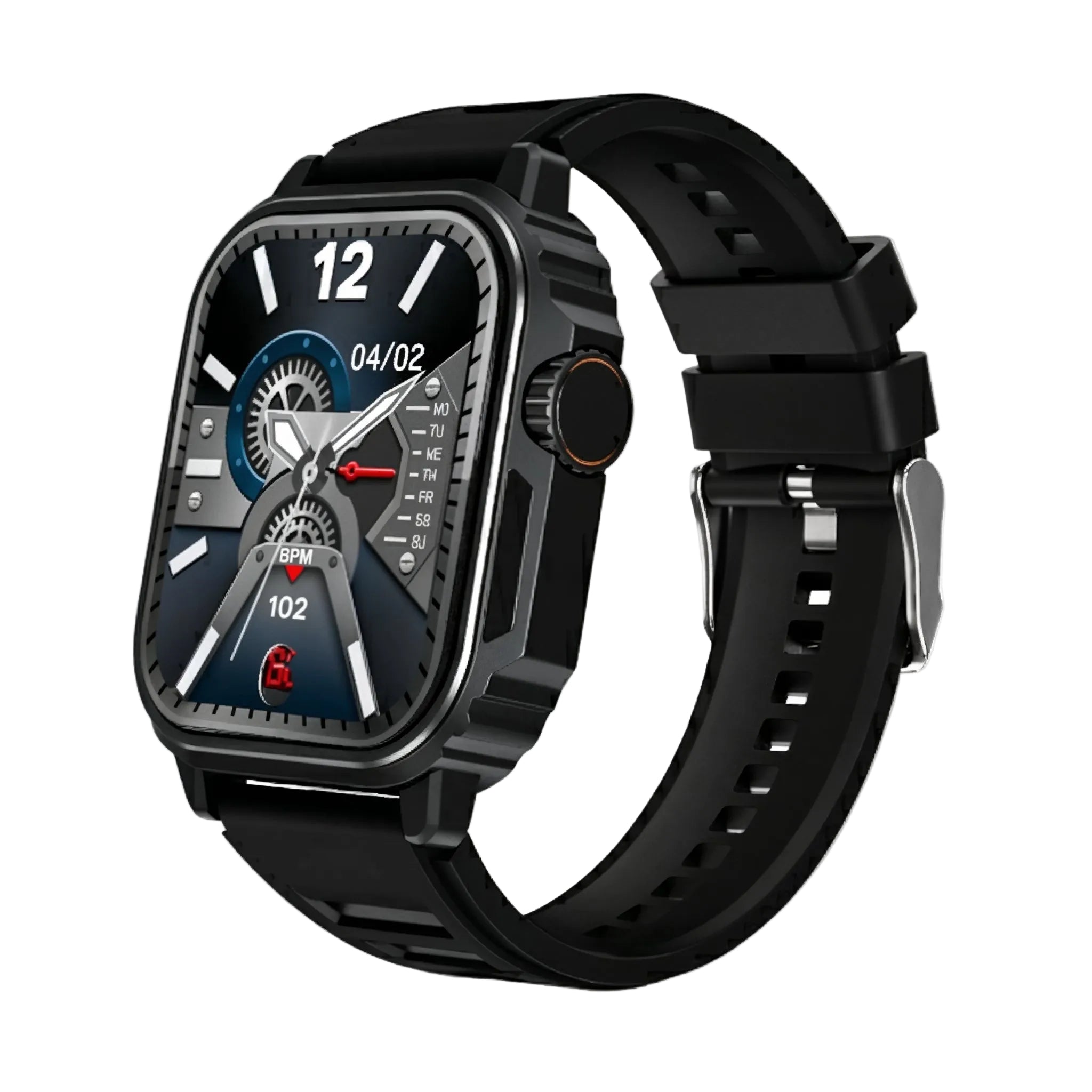 HEPU HP-G15 Tactical Smartwatch: 1.43" AMOLED Round Display, BT Calling & IP68 Military Rugged Design Acmora