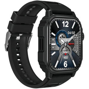HEPU HP-G15 Tactical Smartwatch: 1.43" AMOLED Round Display, BT Calling & IP68 Military Rugged Design Acmora