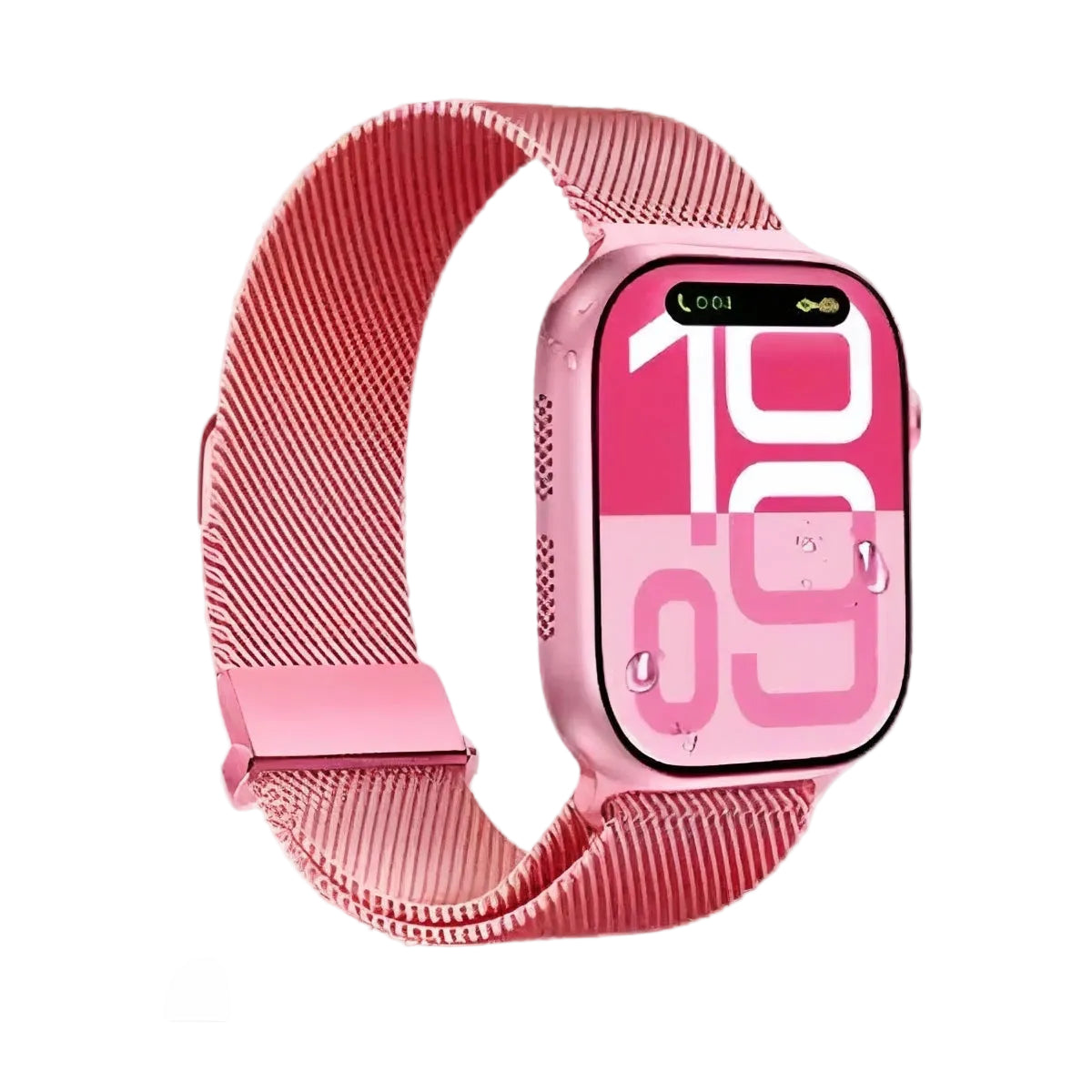 X-Inova X10 Mini Smartwatch (41mm) Bluetooth Calling & AI Voice Assistant Pink Milanese Loop Edition with Health & Sleep Tracking Acmora