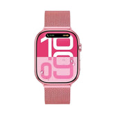X-Inova X10 Mini Smartwatch (41mm) Bluetooth Calling & AI Voice Assistant Pink Milanese Loop Edition with Health & Sleep Tracking Acmora
